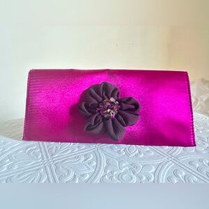 Vintage Avon Purple Flower Evening Clutch